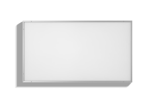 A white led light with a white background.