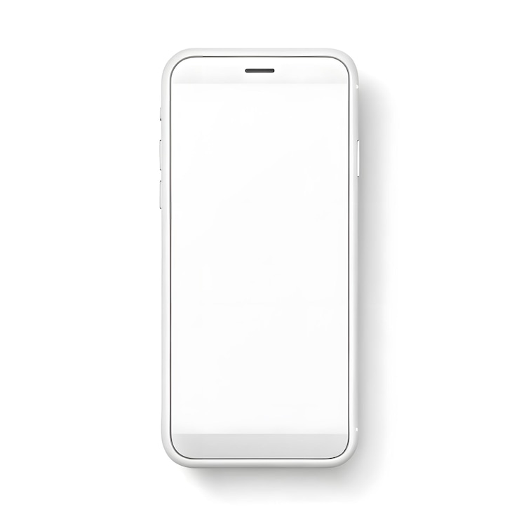 Photo 白い背景の白色のlg携帯電話