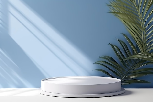 a white lid with a palm tree in the corner