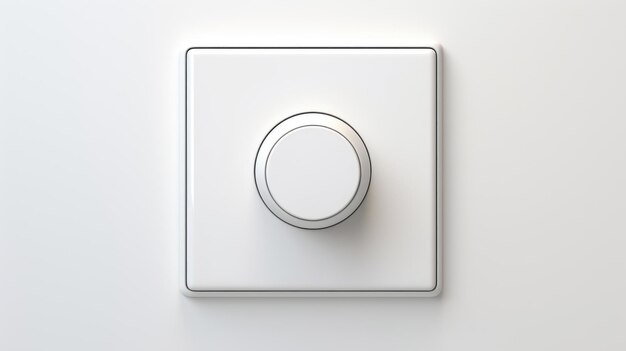 White light switch on a wall