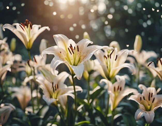 Photo a white lily flower