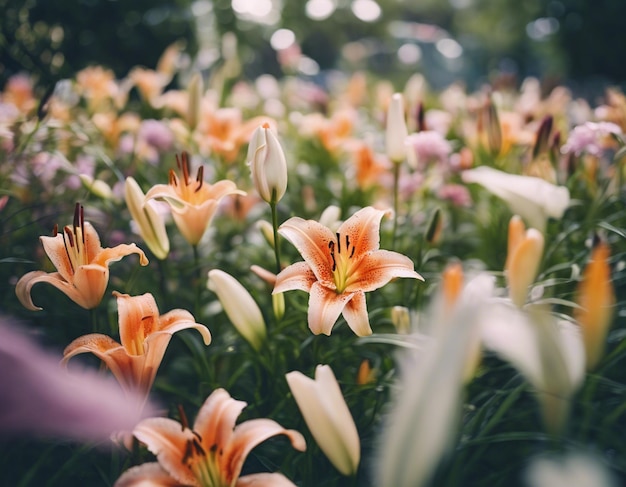 Photo a white lily flower