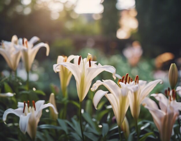 Photo a white lily flower