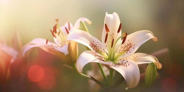 A white lily with a red background