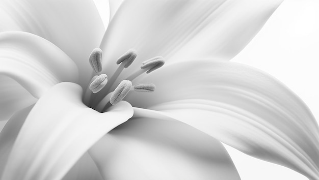 A white lily with a white flower in the middle.