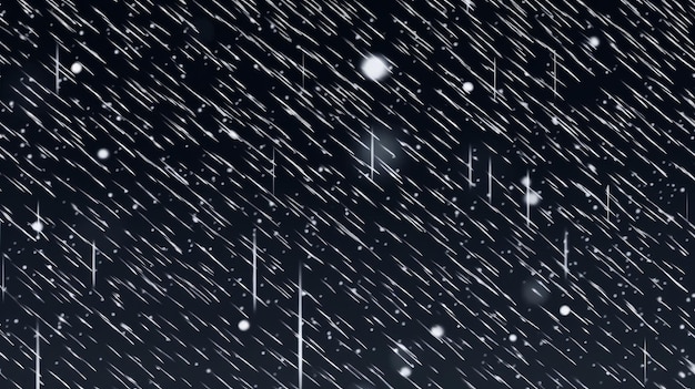 White lines on a dark background representing falling snow AI generated