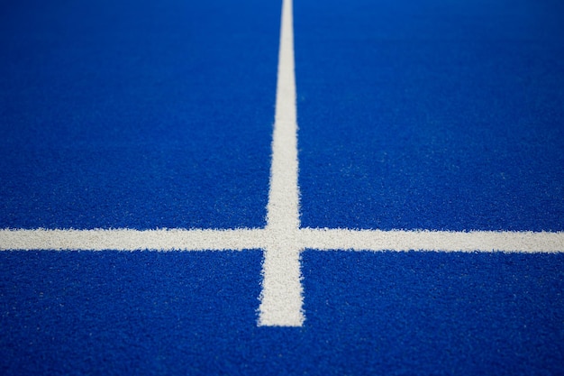 White lines of a padel court