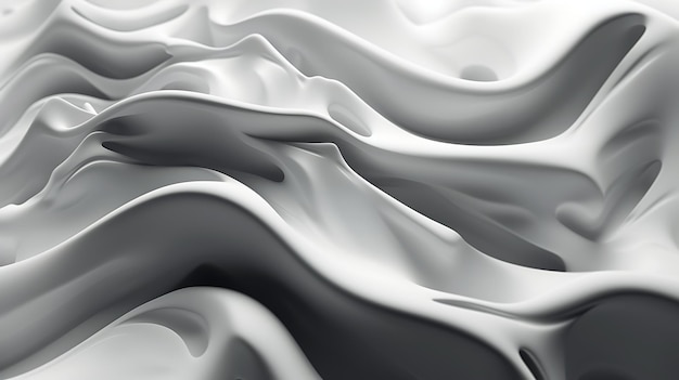 Photo white liquid or cloth with smooth folds abstract background with soft waves