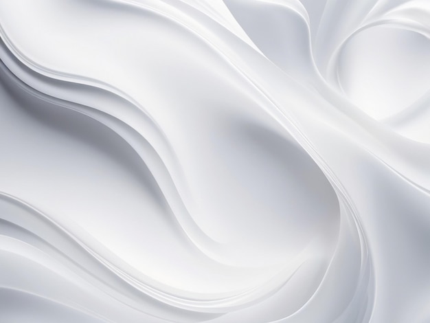 White Liquid marbling paint texture background fluid 3d render waves shapes