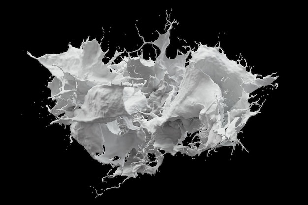 White liquid splash shape background