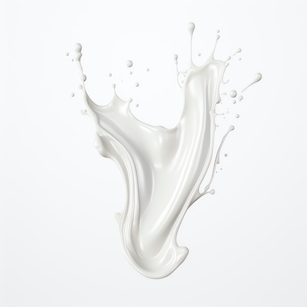 a white liquid splashing
