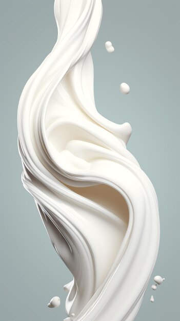 Photo a white liquid swirl