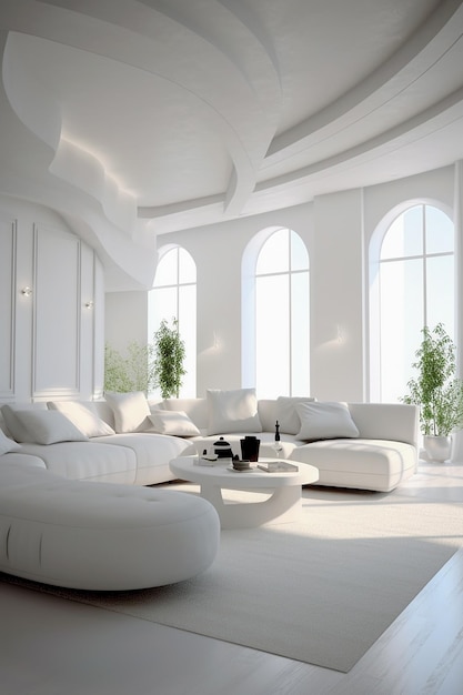 white living room