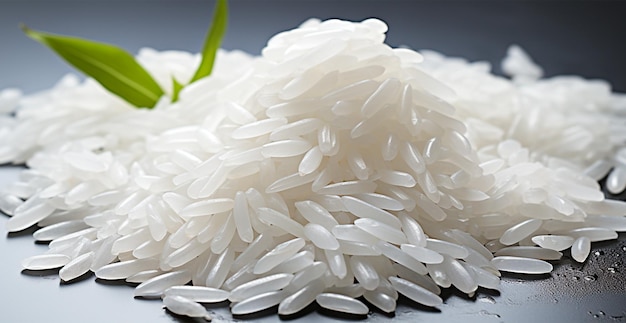 White long grain rice AI generated image