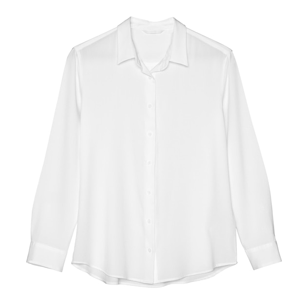 white long-sleeve button-down shirt