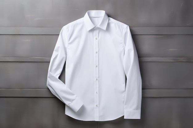 Белая рубашка с длинными рукавами пространство для текста