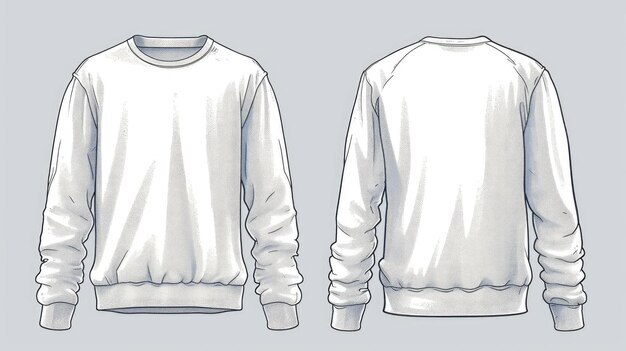 Photo white long sleeve t shirt template