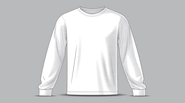 Photo white long sleeve t shirt template