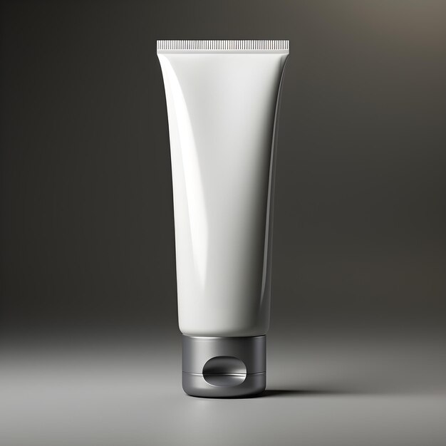 white long tube skincare mockup