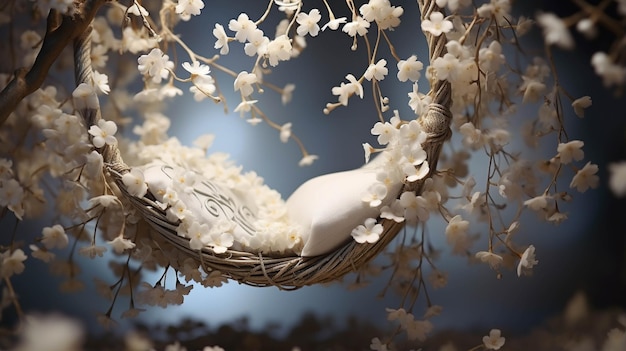 Белый лотос цветет фотография высокой четкости креативный фон обои