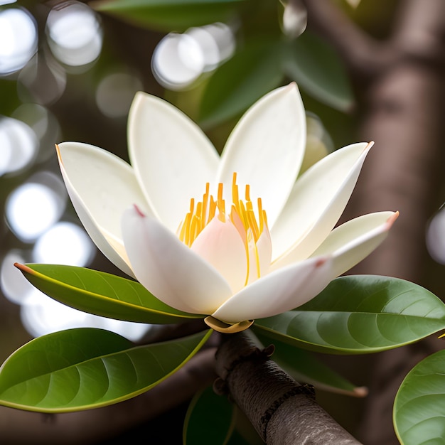 White lotus flower background