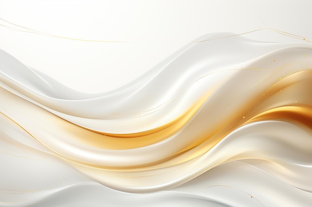 ゴールドの縞模様の豪華な白の背景