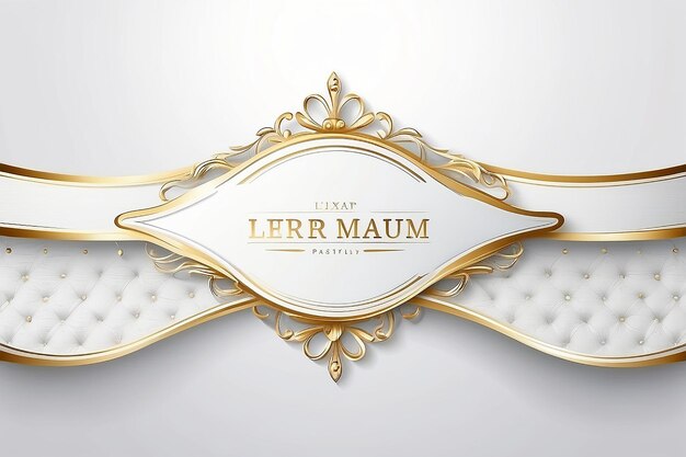 Photo white luxury premium background and gold line