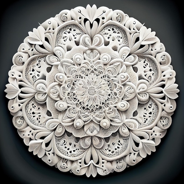 Foto sfondo mandala bianco bella carta da parati mandala illustrazione