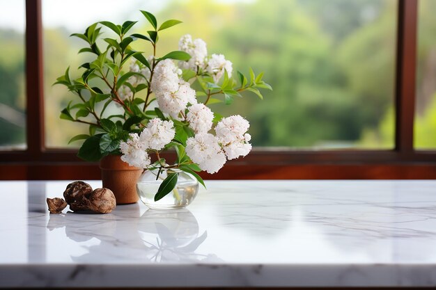 White_marble_kitchen_tabletop_with_copy_space_above