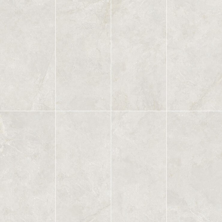 Photo white marble-look porcelain tile