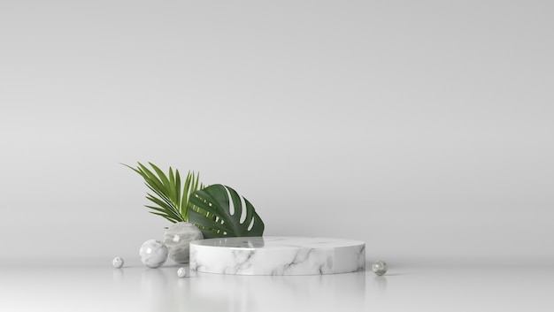 White Marble podium showcase