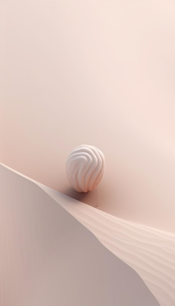 a white marble statue in the desert is surrounded by sand.