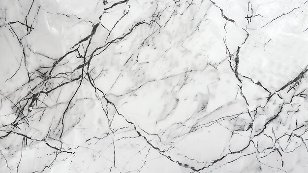 Photo white marble texture with black veins the marble is smooth and polished and the veins are thin and delicate