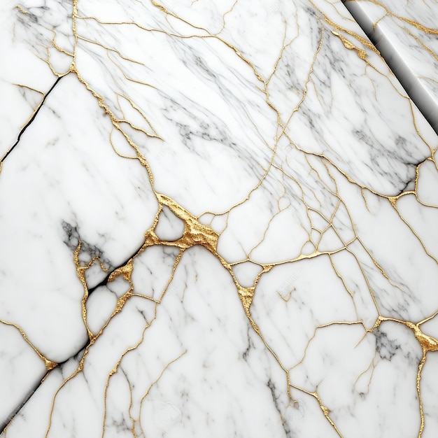 White marble texture with black veins