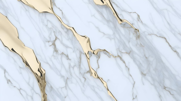 White marble texture with gold veins 3d rendering 3d illustration