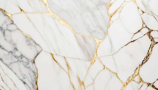 Photo white marble texture with gold veins. abstract background and texture for design.