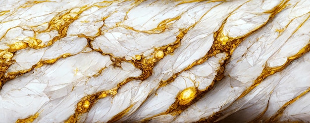 White marble texture with golden veins