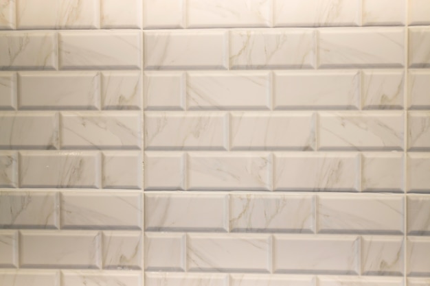 White marble tile in modern kitchen