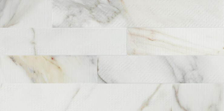 Photo white marble tiles