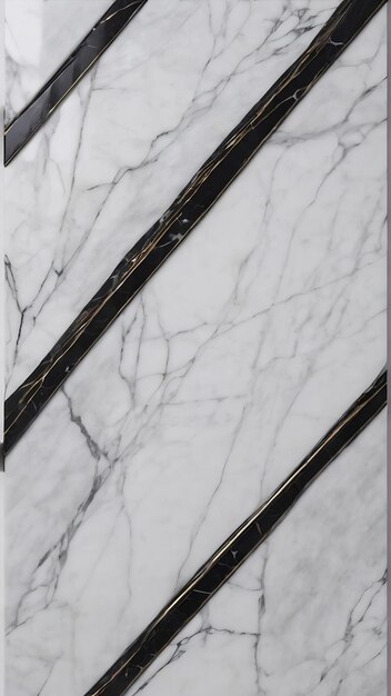 Photo a white marble wall with a black border