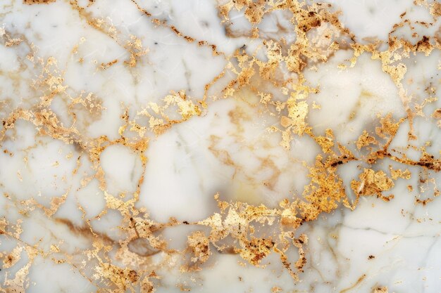 a white marble with gold and brown speckled on it