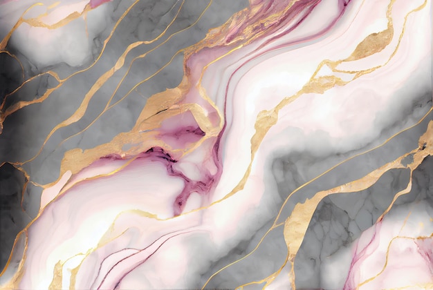 White marble with gold and pink sapphire abstract background