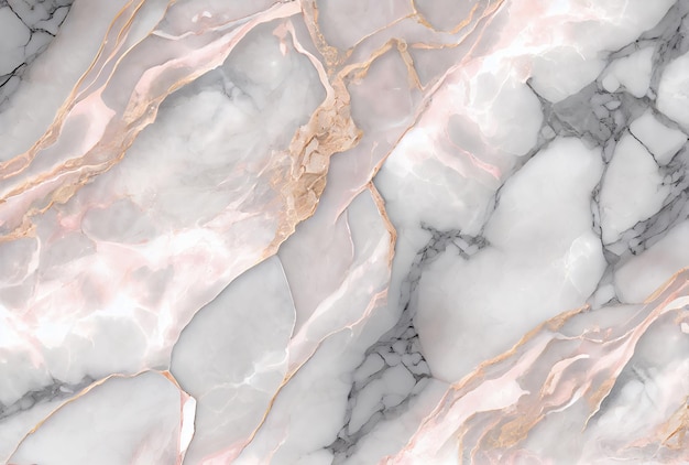 White marble with gold and rose quartz abstract background