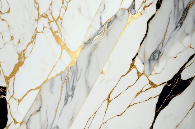 White marble with gold veins decorative countertop ai\
generative