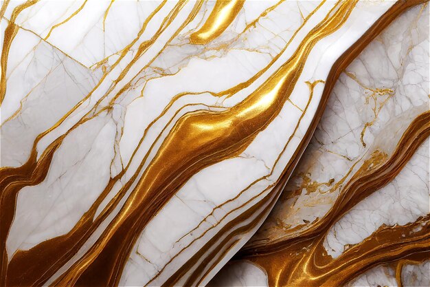 White marble with white and gold