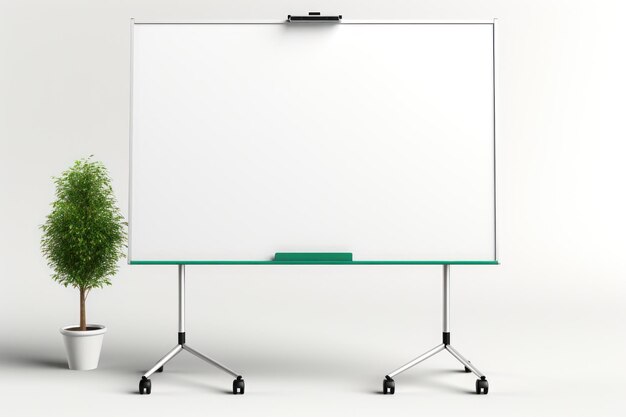 White meeting white board stand Generative AI