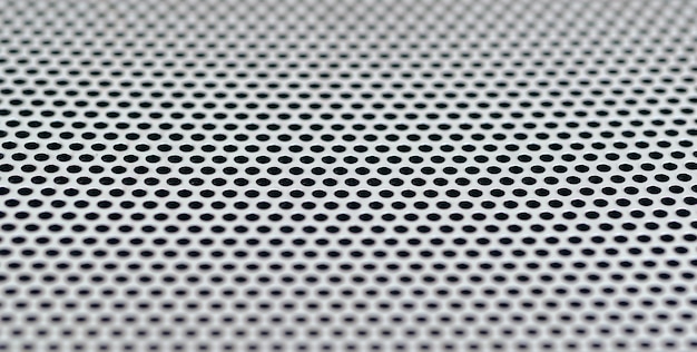 White metal texture with round holes