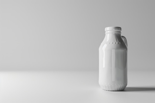 White milk on white background