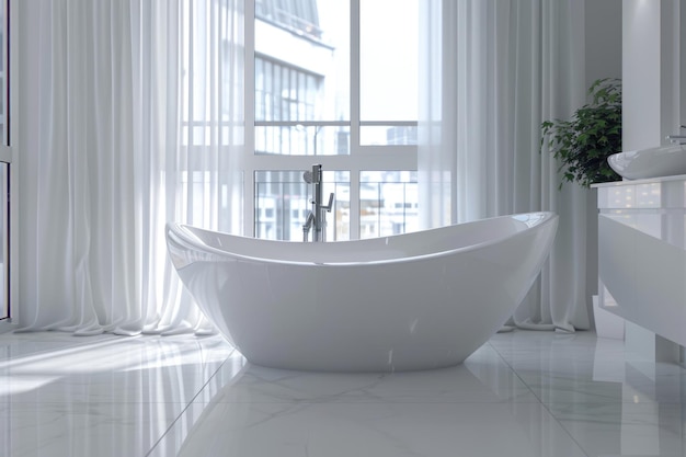 White modern bathroom high resolution