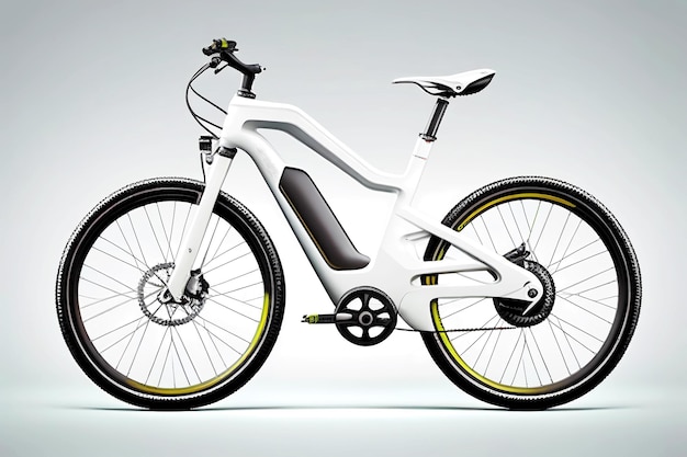 화이트 모던 ebike Generative ai 디자인